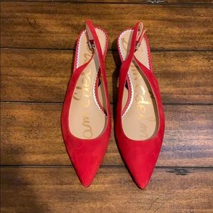 BNIB Sam Edelman Ludlow Red Suede Kitten Heel